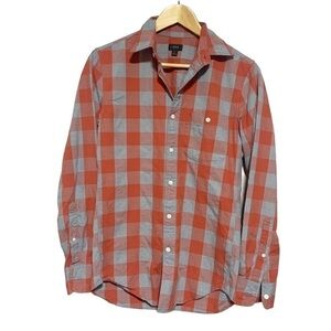 J Crew Plaid Long Sleeve Button Down Shirt XS